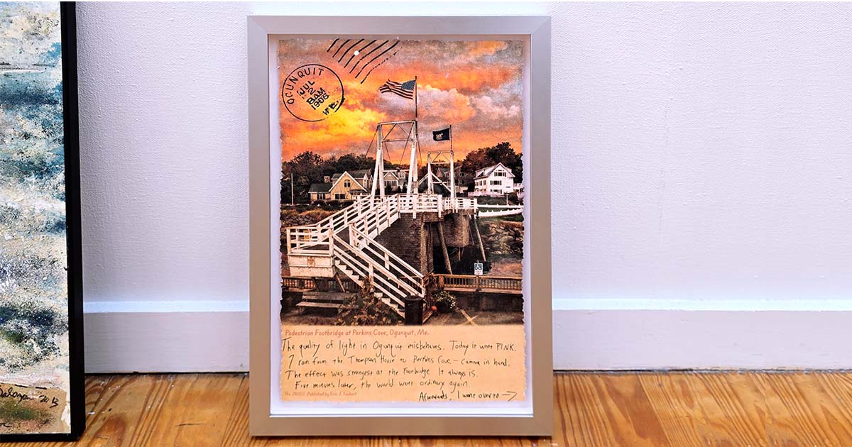 Eric J. Taubert Ogunquit Art Colony Postcard From Perkins Cove at Barn Gallery